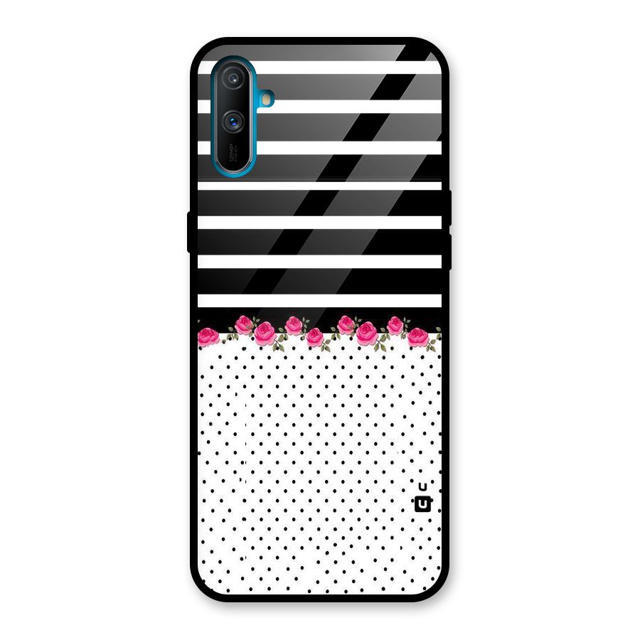 Classic Polka Stripes Glass Back Case for Realme C3