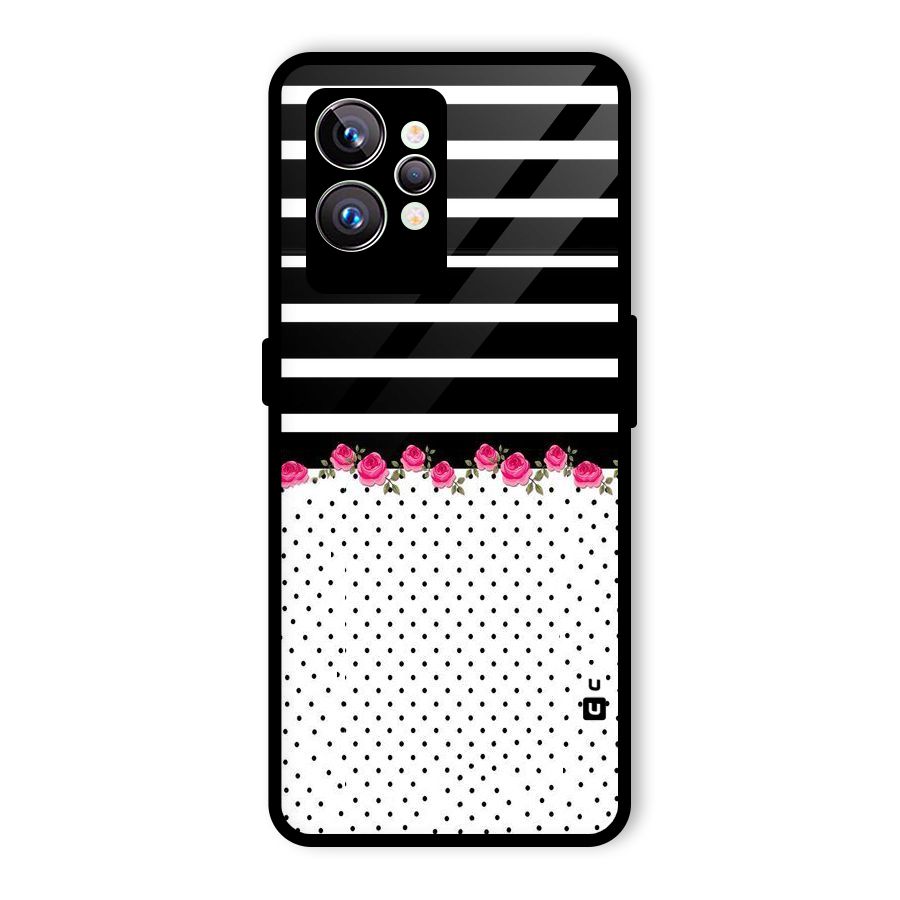 Classic Polka Stripes Glass Back Case for Realme GT2 Pro