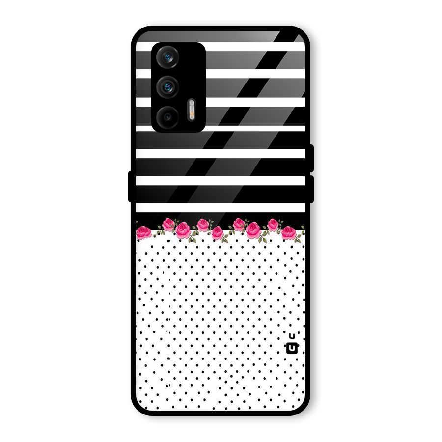 Classic Polka Stripes Glass Back Case for Realme GT 5G