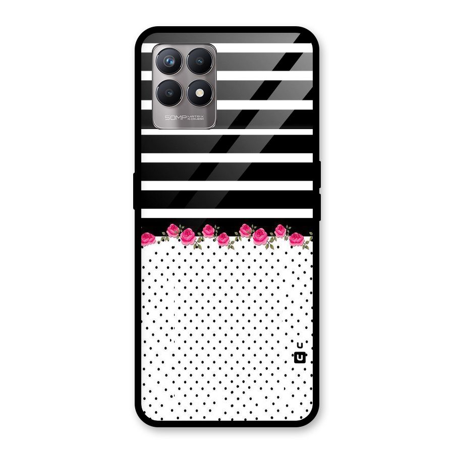 Classic Polka Stripes Glass Back Case for Realme Narzo 50