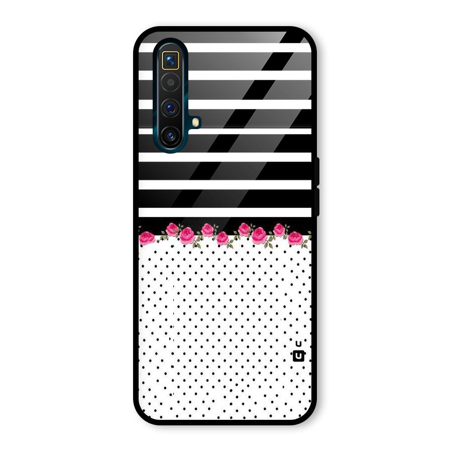 Classic Polka Stripes Glass Back Case for Realme X3