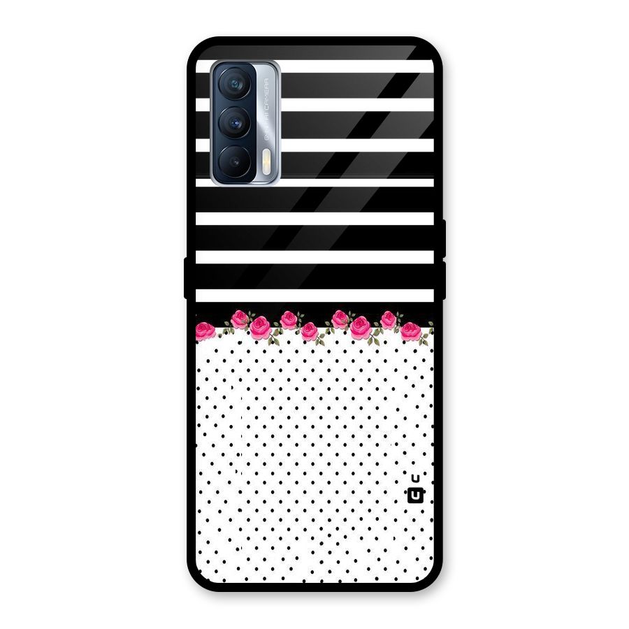 Classic Polka Stripes Glass Back Case for Realme X7