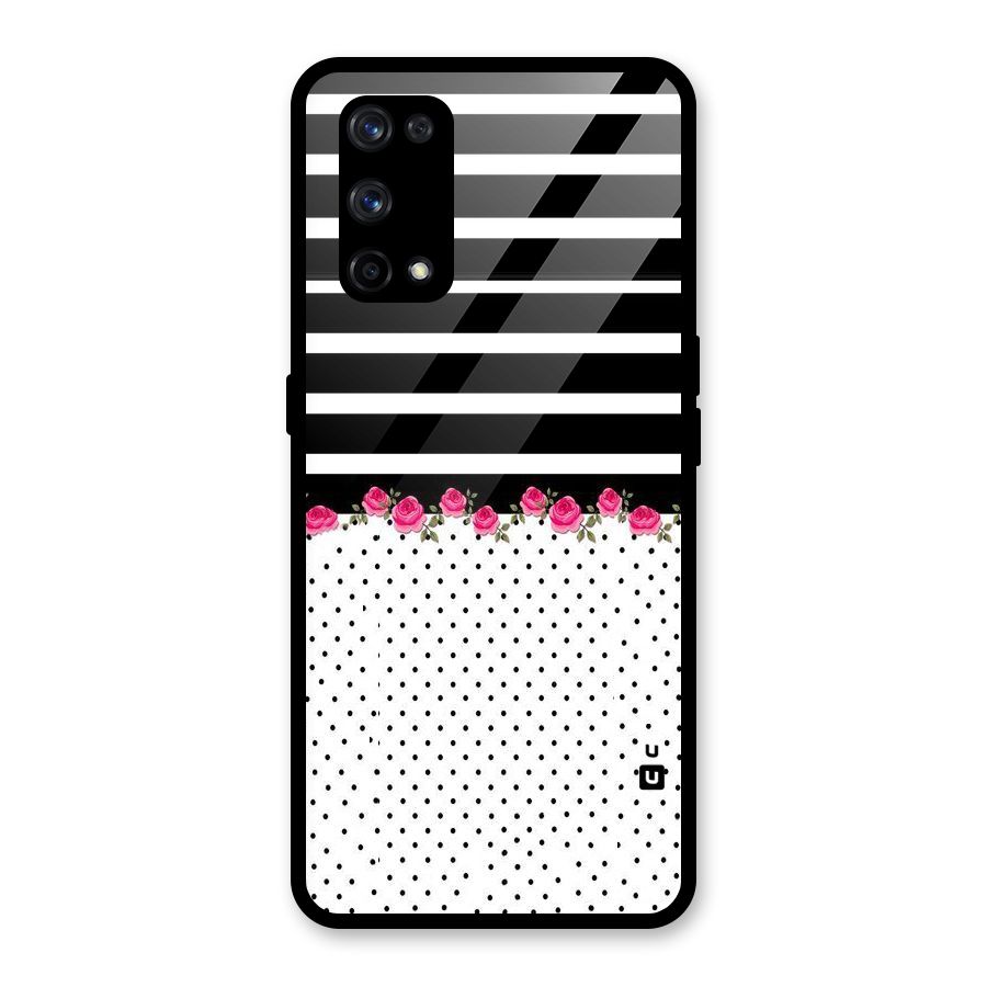Classic Polka Stripes Glass Back Case for Realme X7 Pro