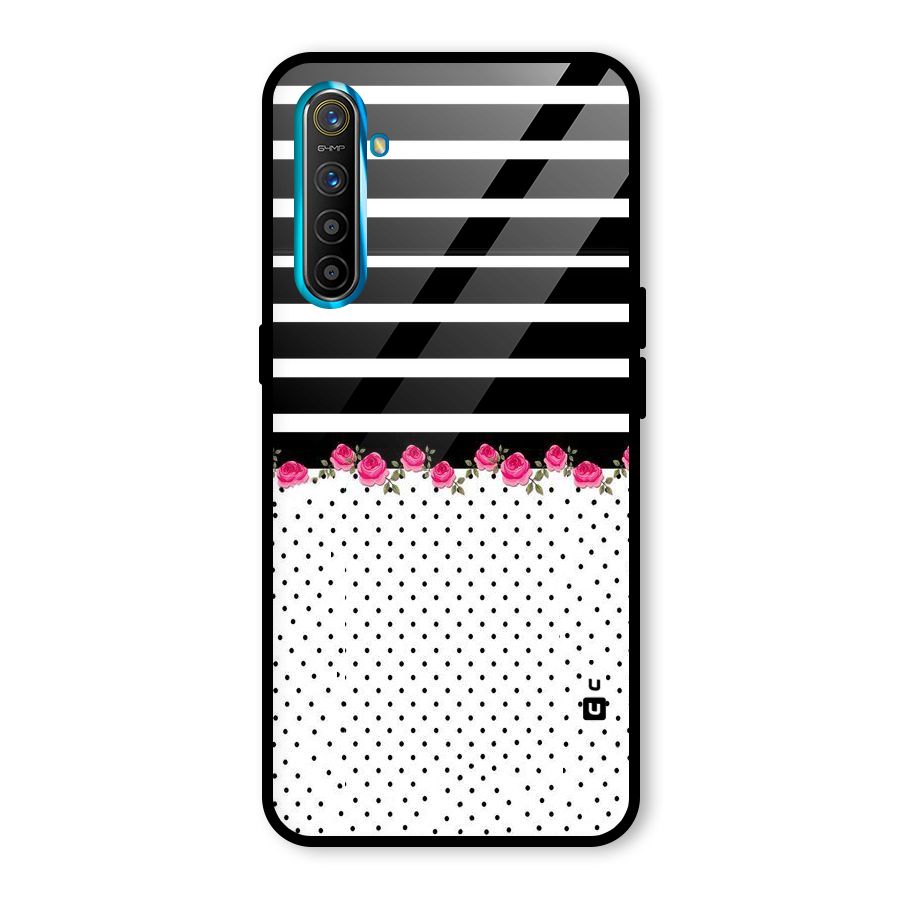 Classic Polka Stripes Glass Back Case for Realme XT