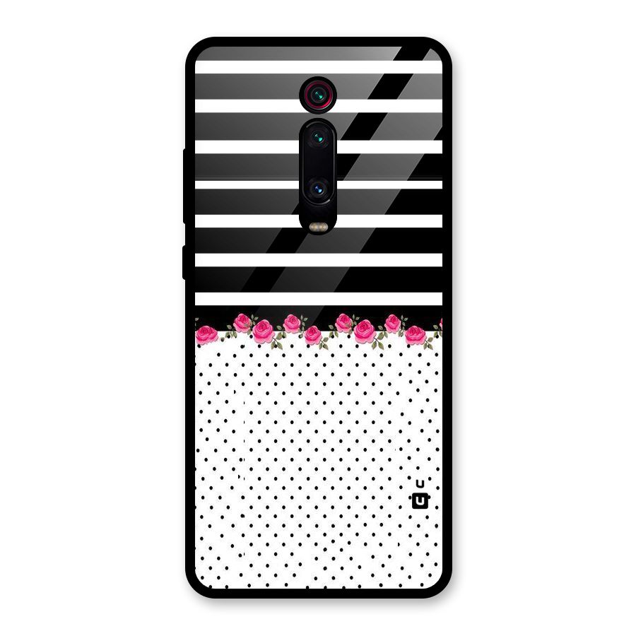 Classic Polka Stripes Glass Back Case for Redmi K20 Pro