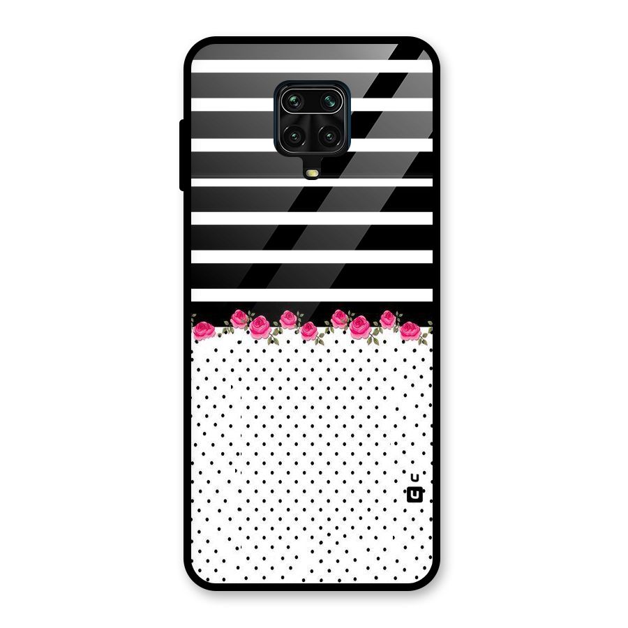 Classic Polka Stripes Glass Back Case for Redmi Note 10 Lite