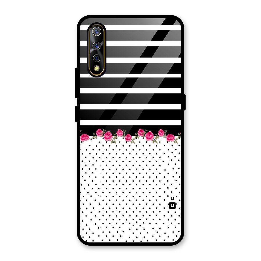 Classic Polka Stripes Glass Back Case for Vivo S1