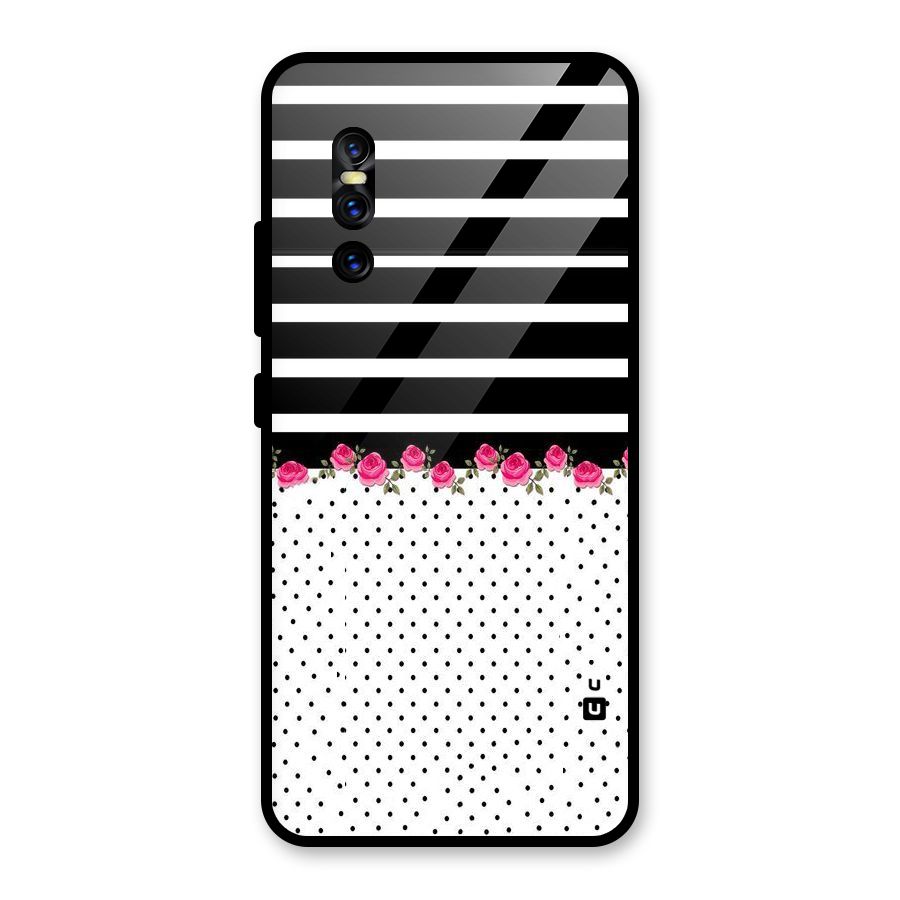 Classic Polka Stripes Glass Back Case for Vivo V15 Pro