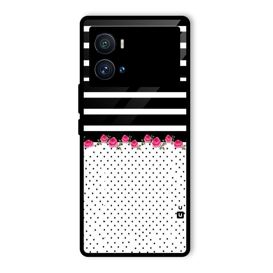 Classic Polka Stripes Glass Back Case for Vivo iQOO 9 Pro