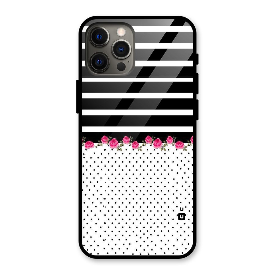 Classic Polka Stripes Glass Back Case for iPhone 12 Pro Max