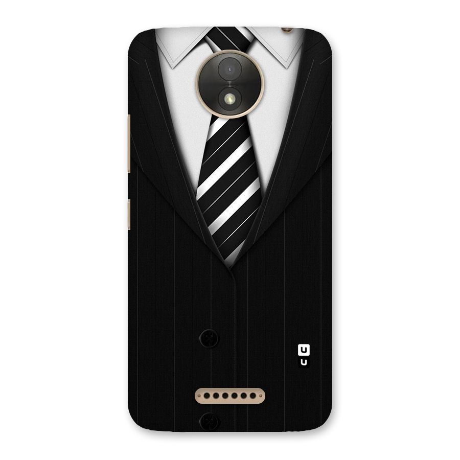 Classic Ready Suit Back Case for Moto C Plus