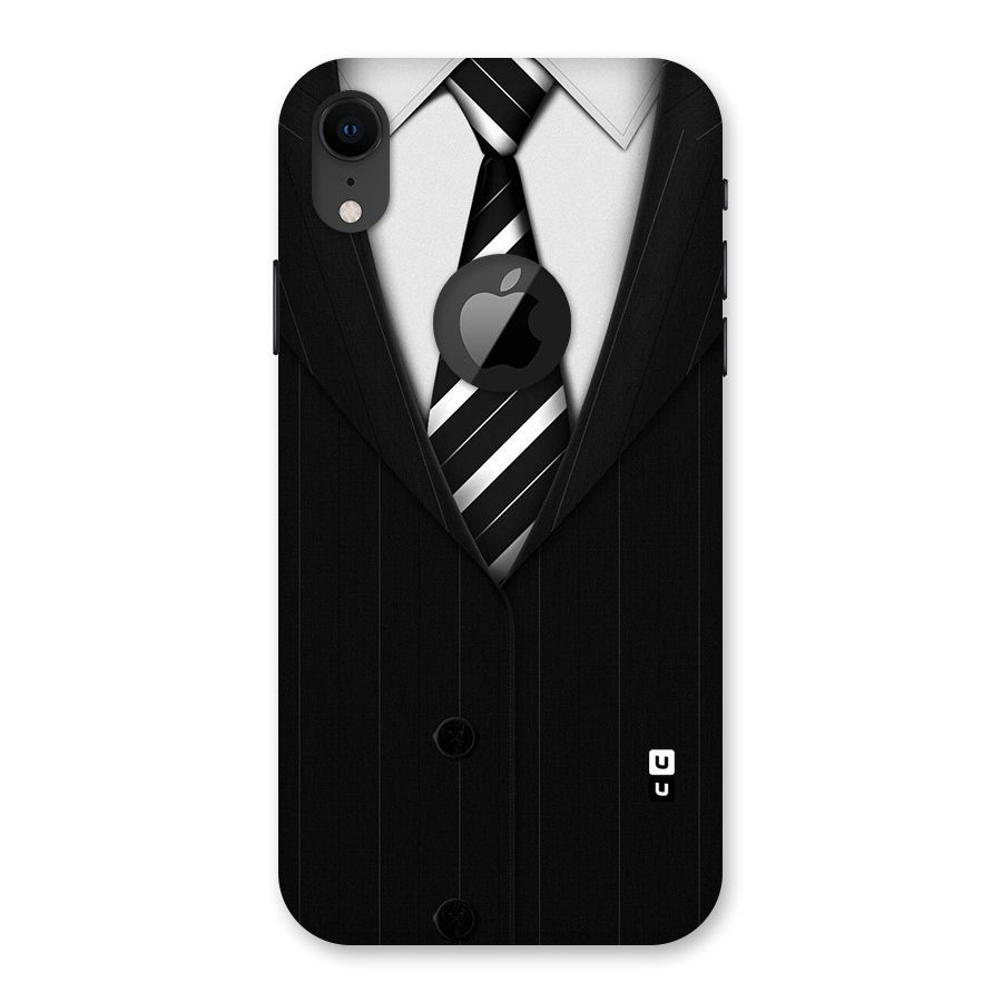 Classic Ready Suit Back Case for iPhone XR Logo Cut