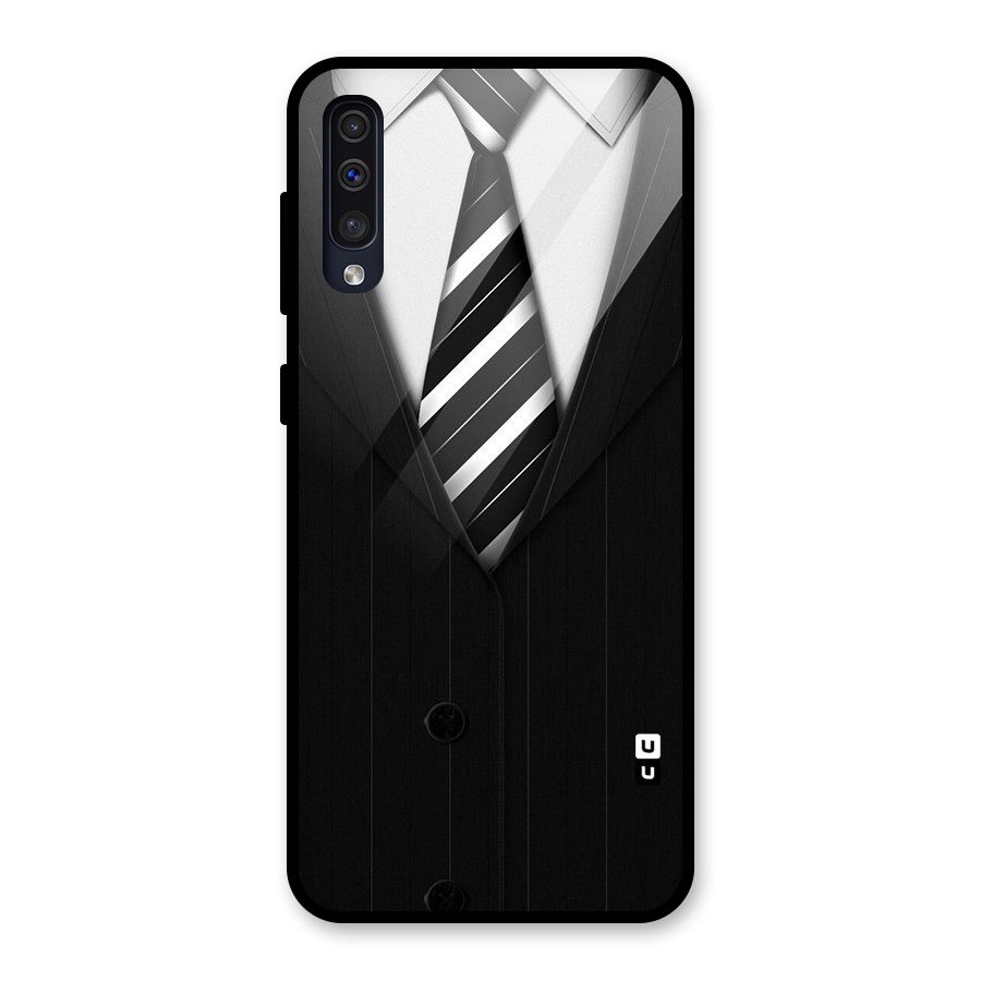 Classic Ready Suit Glass Back Case for Galaxy A50