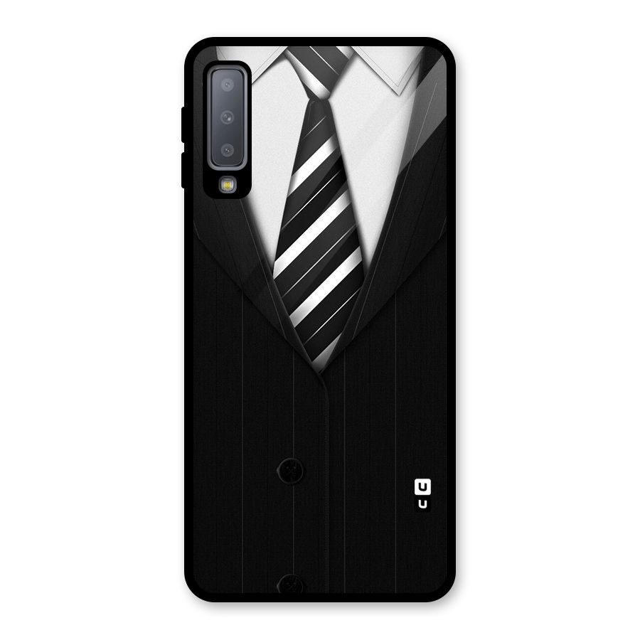 Classic Ready Suit Glass Back Case for Galaxy A7 (2018)
