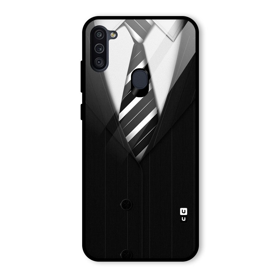 Classic Ready Suit Glass Back Case for Galaxy M11