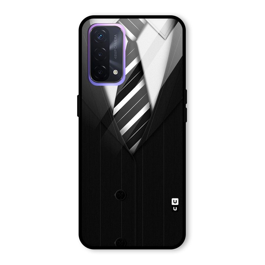 Classic Ready Suit Glass Back Case for Oppo A74 5G