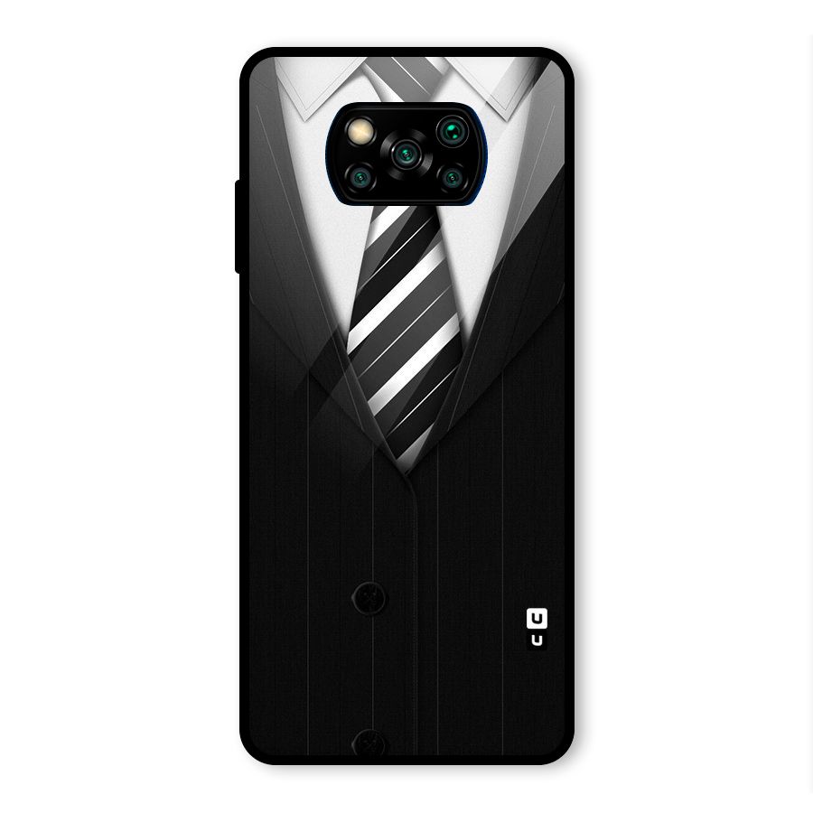 Classic Ready Suit Glass Back Case for Poco X3 Pro