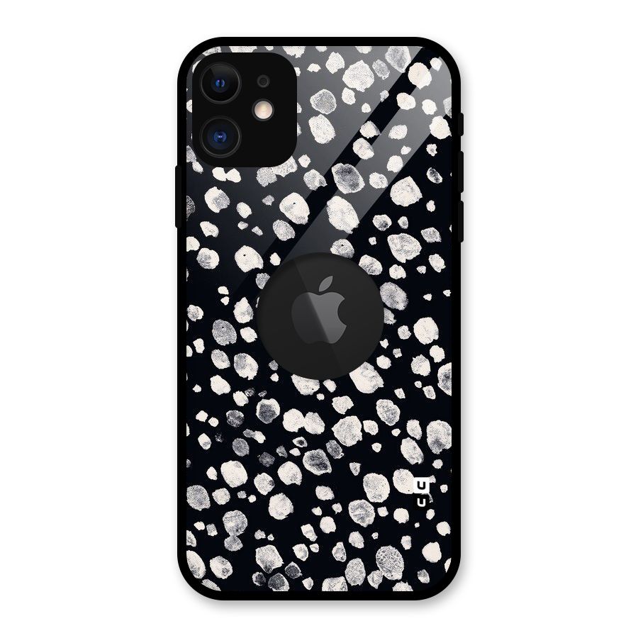 Classic Rocks Pattern Glass Back Case for iPhone 11 Logo Cut