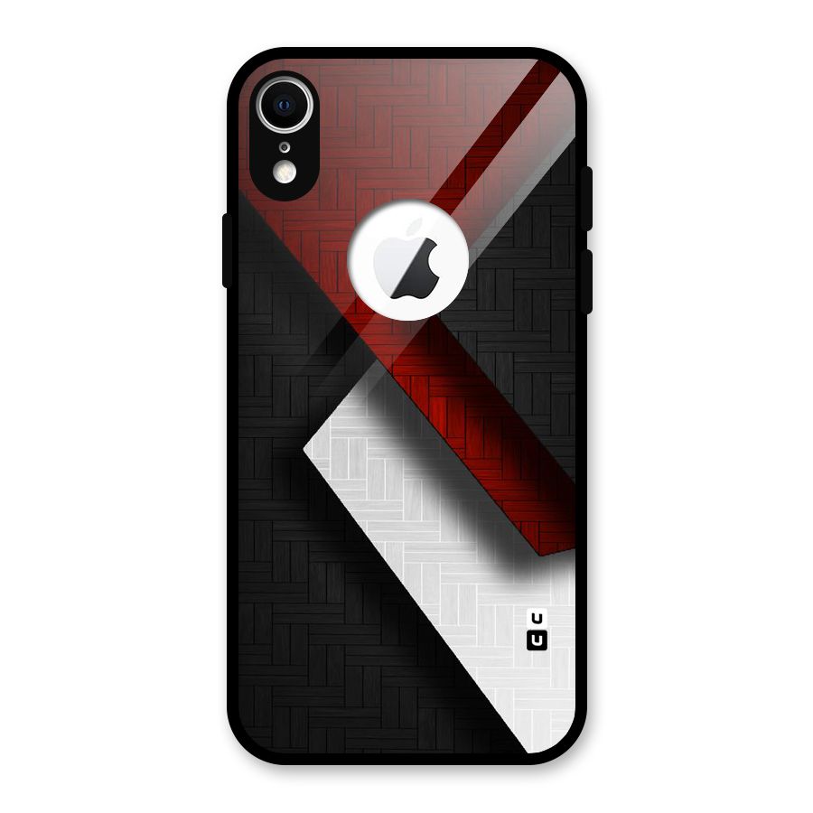 Classic Shades Design Glass Back Case for iPhone XR Logo Cut
