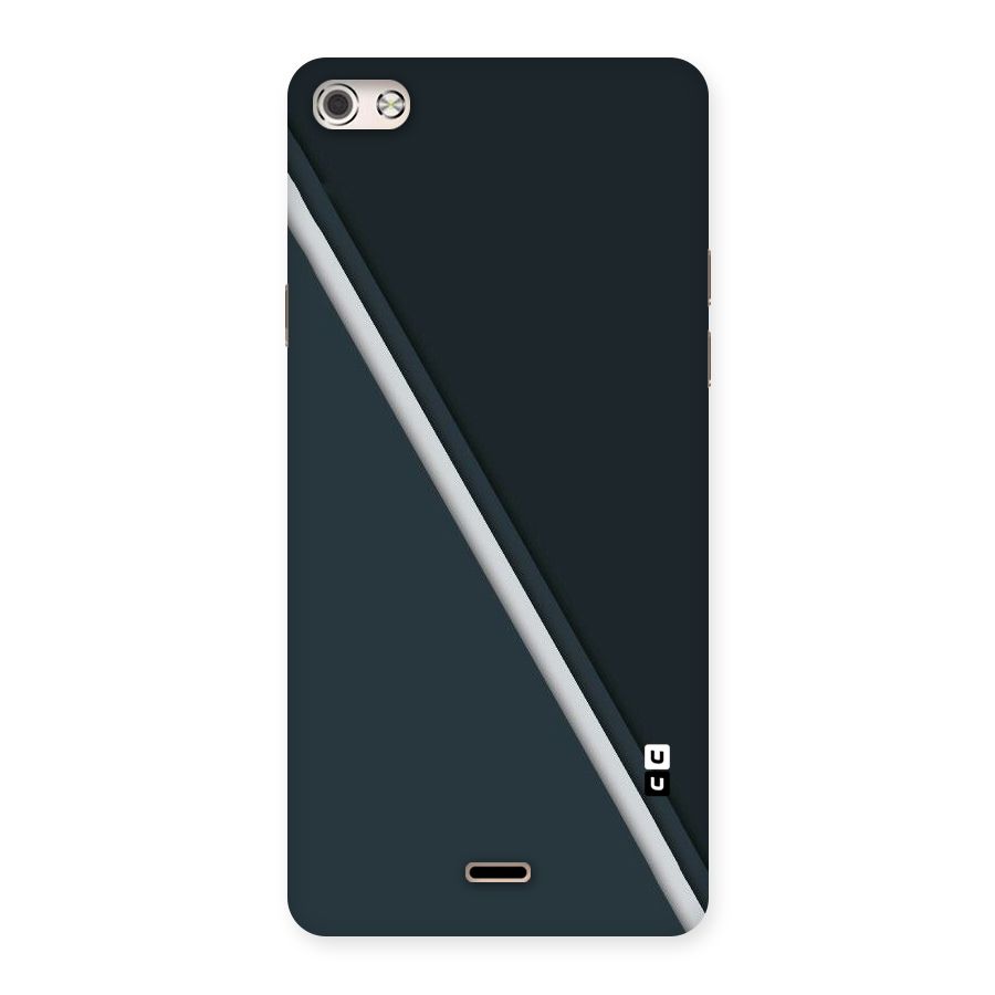 Classic Single Stripe Back Case for Micromax Canvas Silver 5