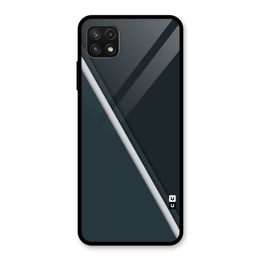 Classic Single Stripe Glass Back Case for Galaxy A22 5G