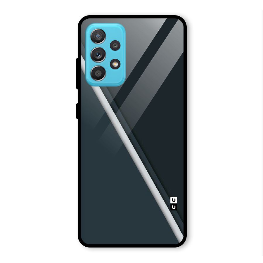 Classic Single Stripe Glass Back Case for Galaxy A52