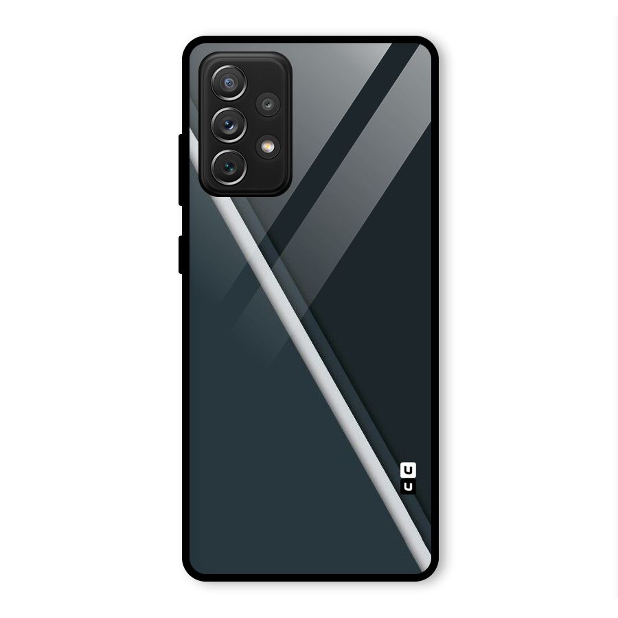 Classic Single Stripe Glass Back Case for Galaxy A72
