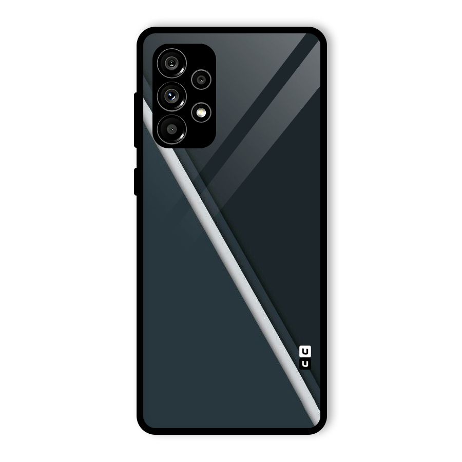 Classic Single Stripe Glass Back Case for Galaxy A73 5G