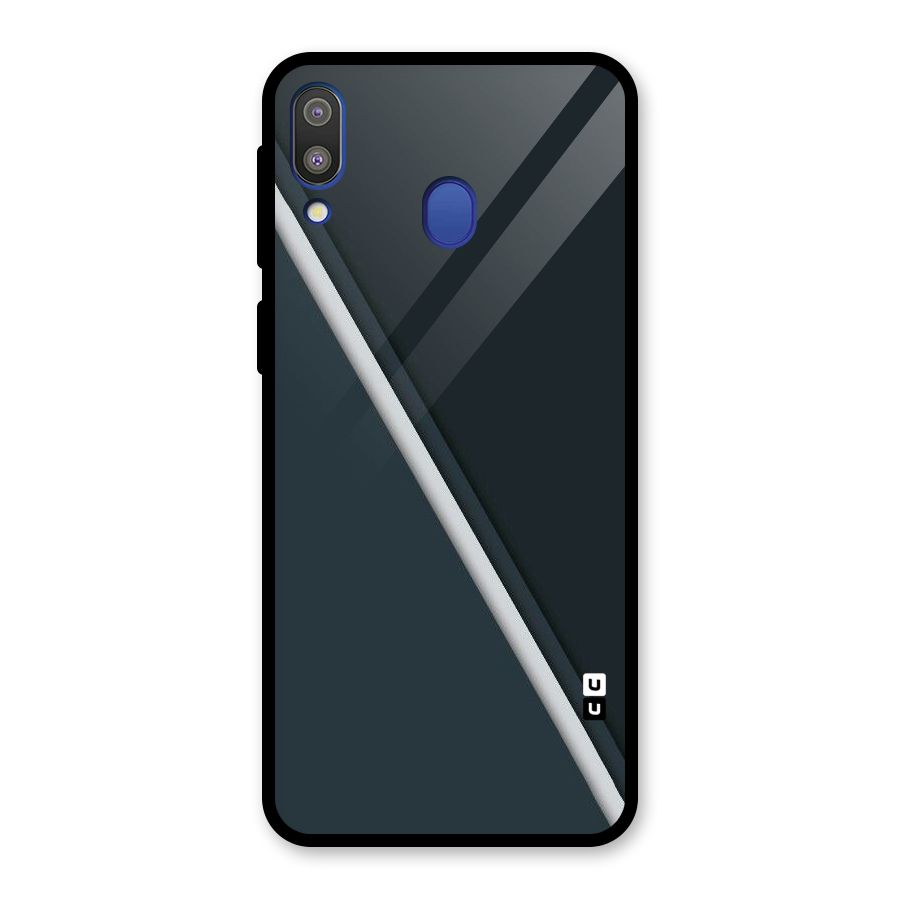 Classic Single Stripe Glass Back Case for Galaxy M20