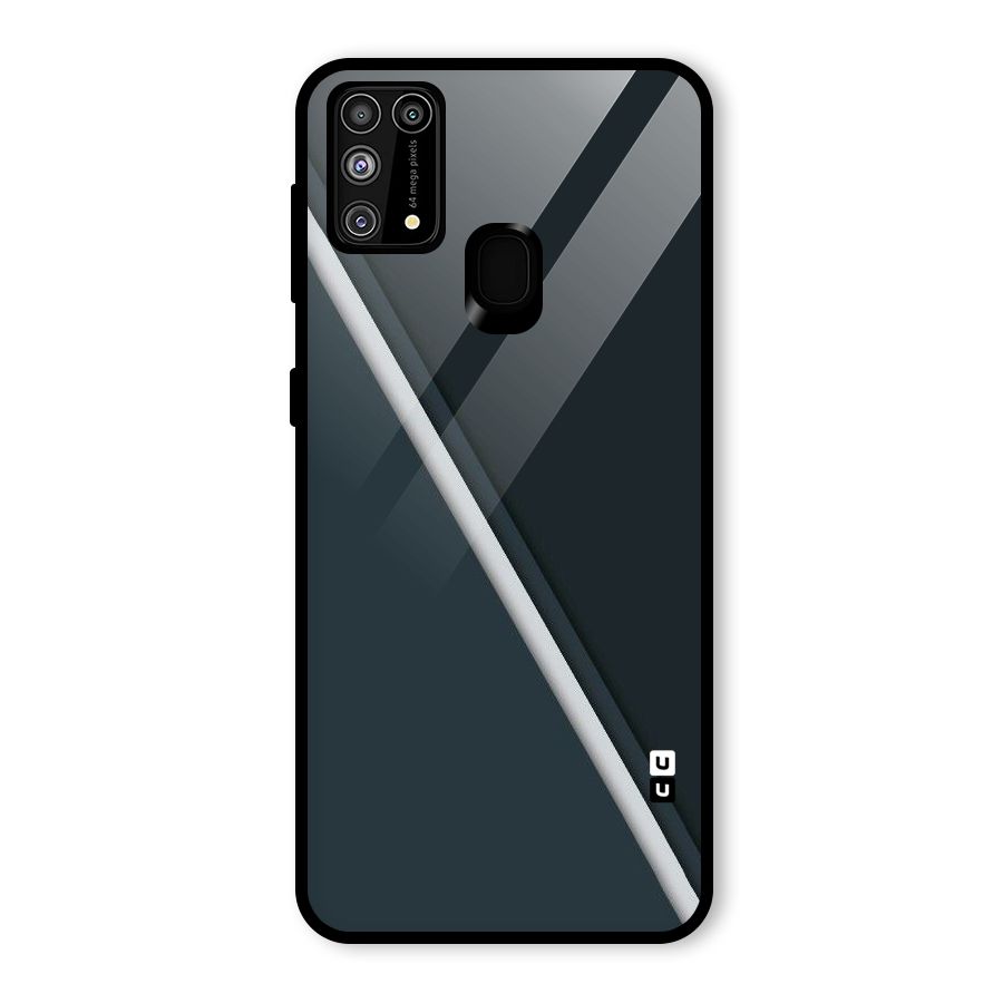 Classic Single Stripe Glass Back Case for Galaxy M31
