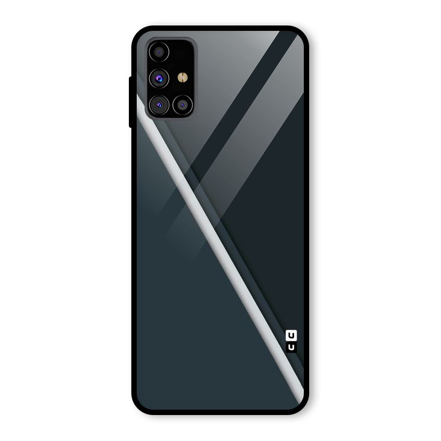 Classic Single Stripe Glass Back Case for Galaxy M31s