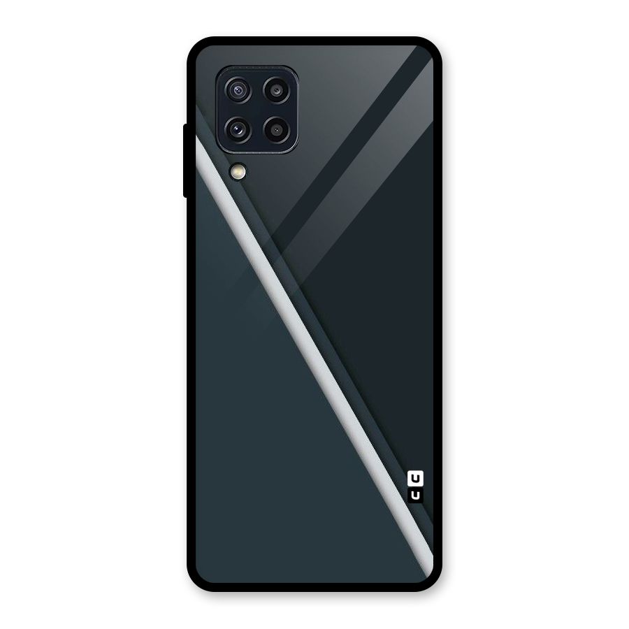 Classic Single Stripe Glass Back Case for Galaxy M32