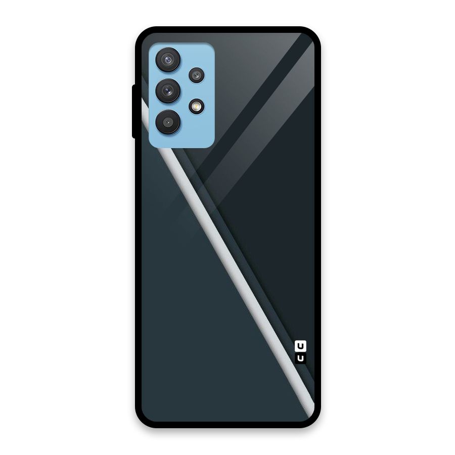 Classic Single Stripe Glass Back Case for Galaxy M32 5G