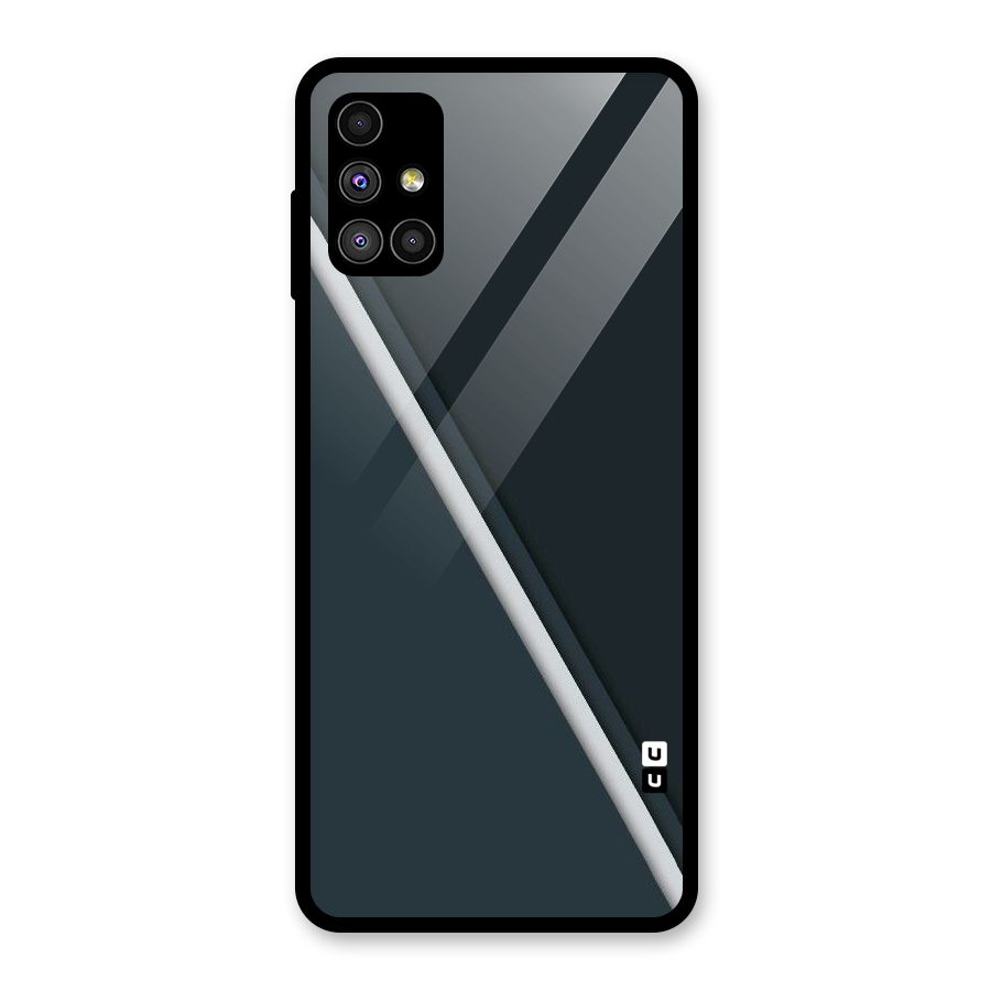 Classic Single Stripe Glass Back Case for Galaxy M51