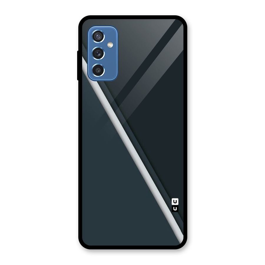 Classic Single Stripe Glass Back Case for Galaxy M52 5G