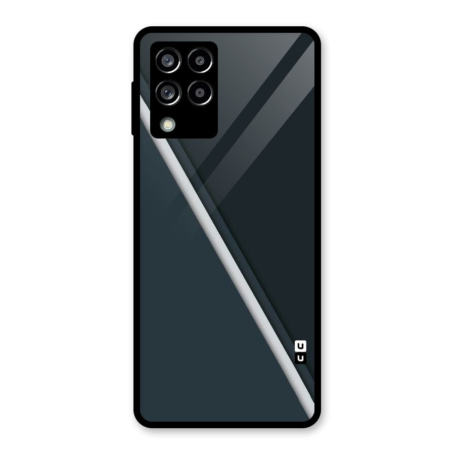 Classic Single Stripe Glass Back Case for Galaxy M53 5G
