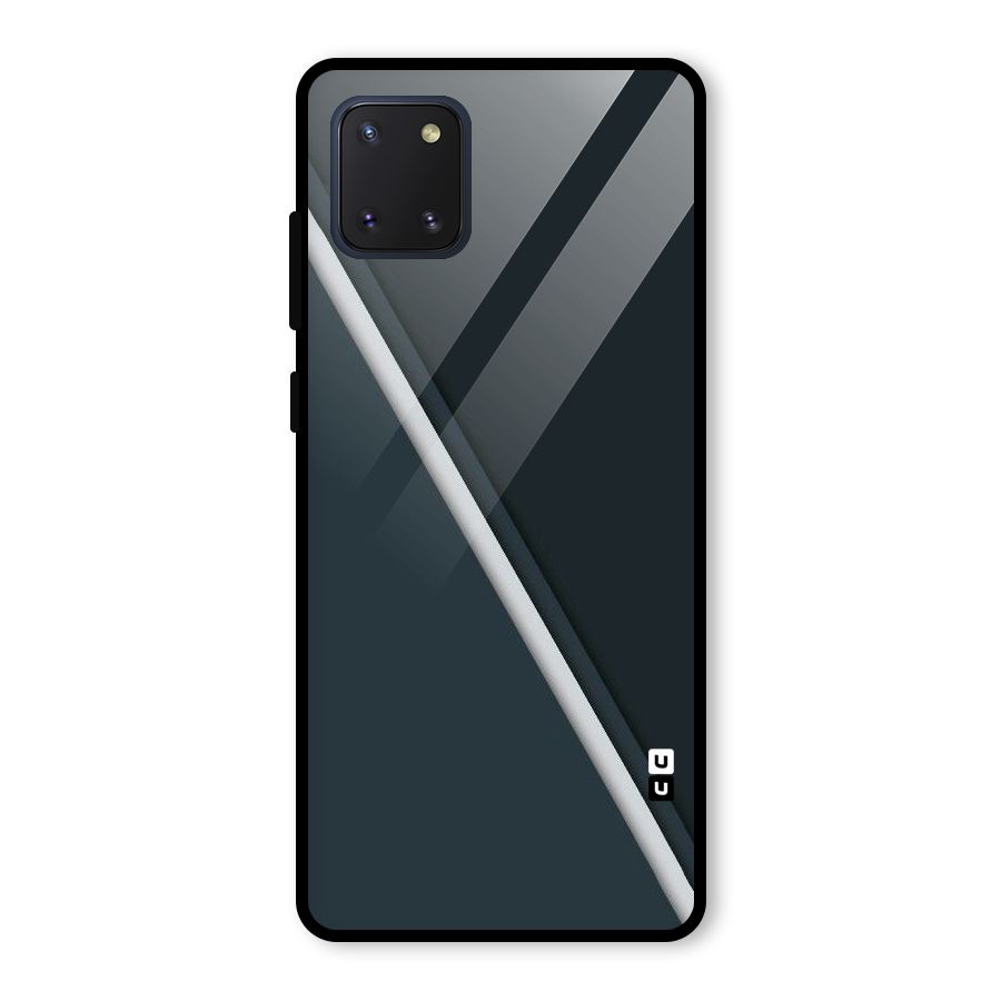 Classic Single Stripe Glass Back Case for Galaxy Note 10 Lite