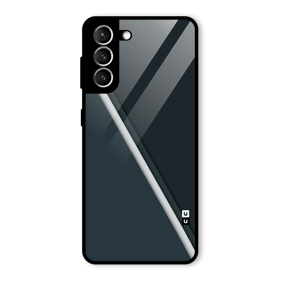 Classic Single Stripe Glass Back Case for Galaxy S21 5G