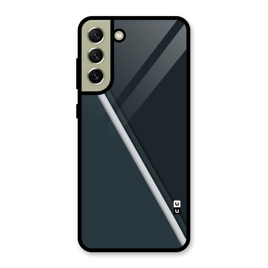 Classic Single Stripe Glass Back Case for Galaxy S21 FE 5G