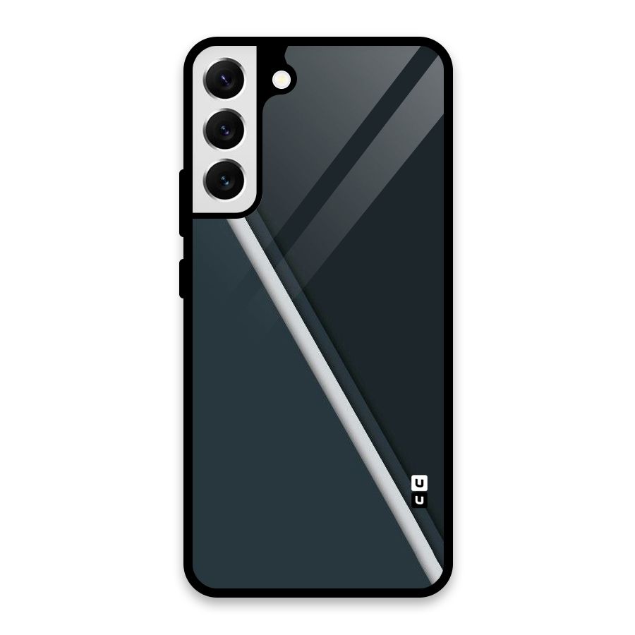 Classic Single Stripe Glass Back Case for Galaxy S22 Plus 5G