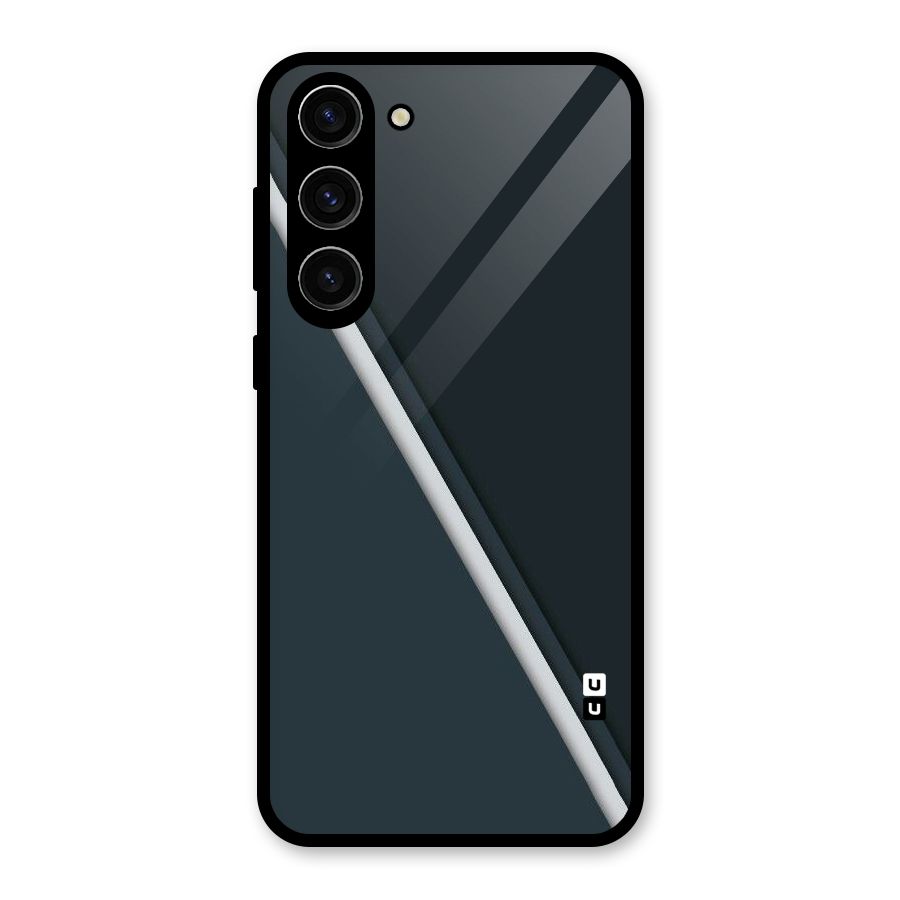 Classic Single Stripe Glass Back Case for Galaxy S23 Plus