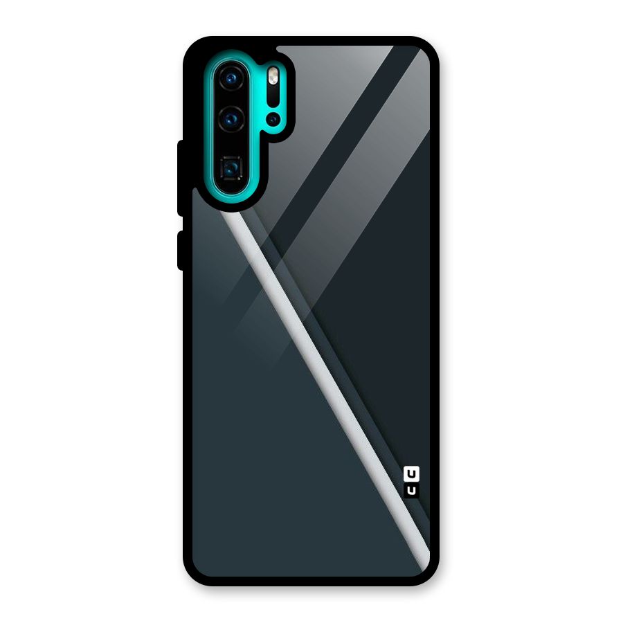 Classic Single Stripe Glass Back Case for Huawei P30 Pro