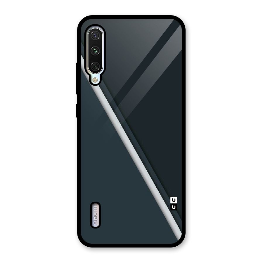 Classic Single Stripe Glass Back Case for Mi A3