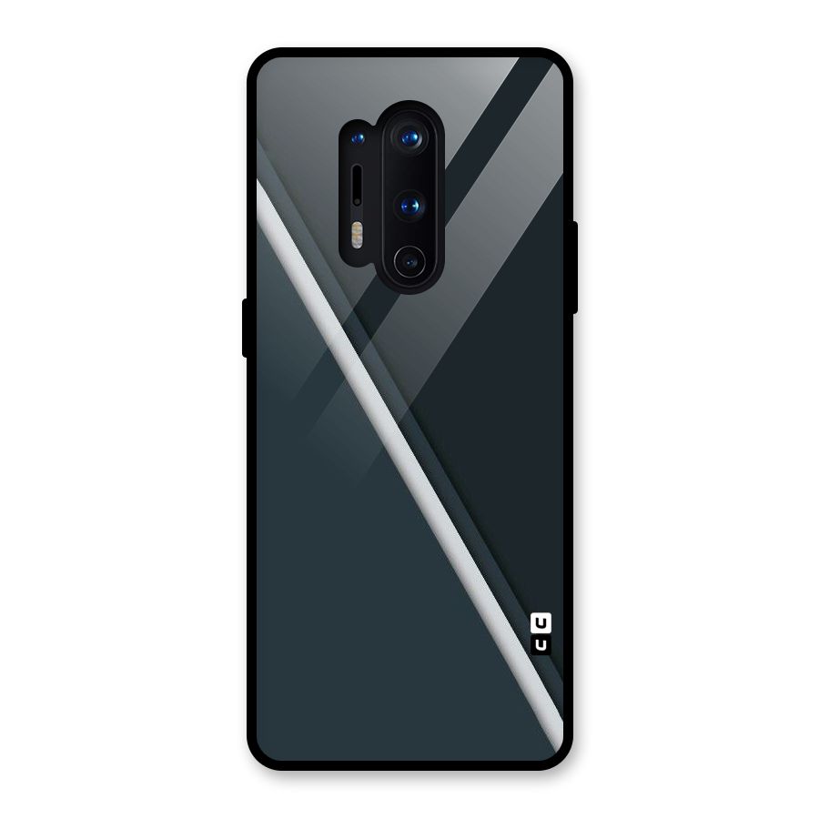Classic Single Stripe Glass Back Case for OnePlus 8 Pro