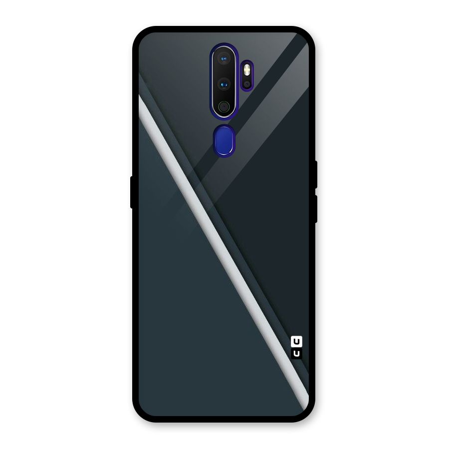 Classic Single Stripe Glass Back Case for Oppo A9 (2020)