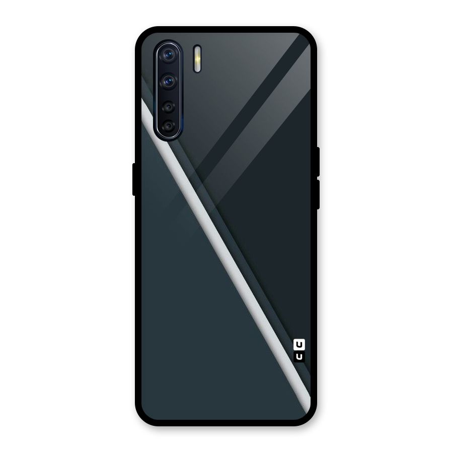 Classic Single Stripe Glass Back Case for Oppo F15