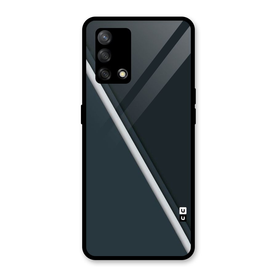 Classic Single Stripe Glass Back Case for Oppo F19
