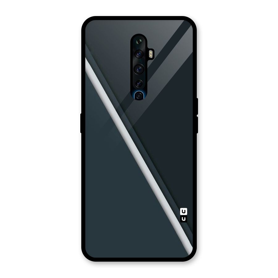Classic Single Stripe Glass Back Case for Oppo Reno2 Z