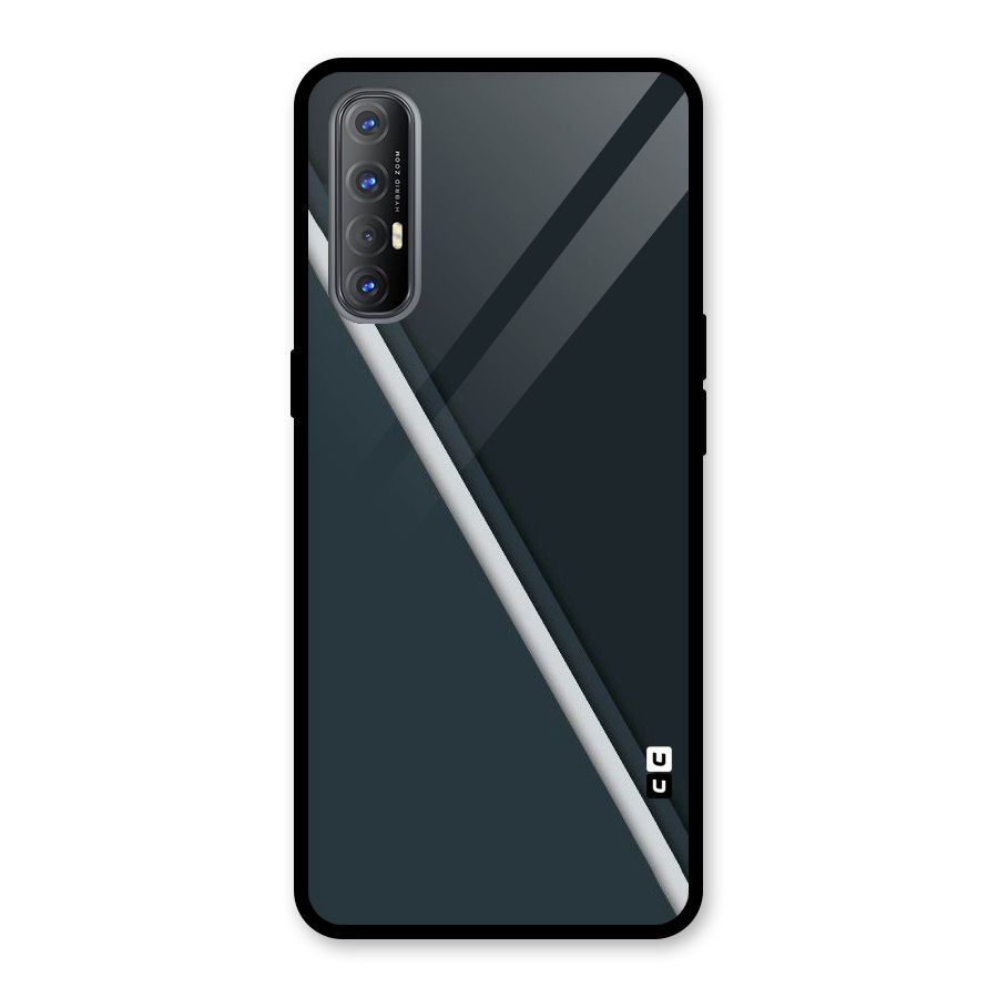 Classic Single Stripe Glass Back Case for Oppo Reno3 Pro