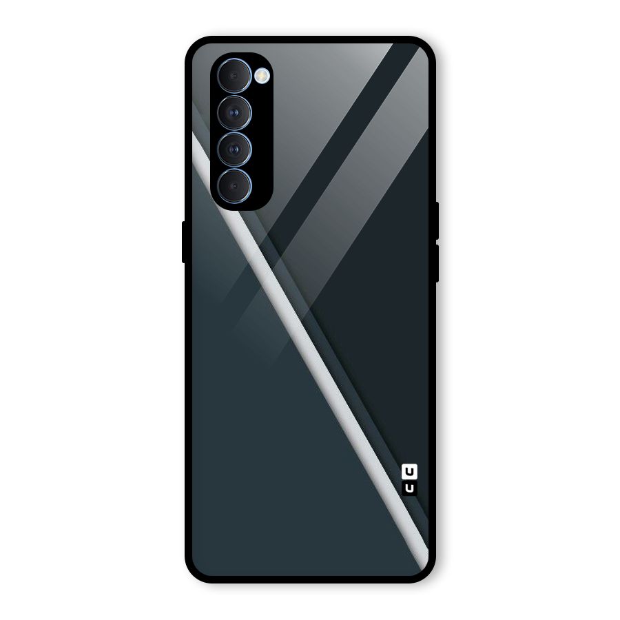 Classic Single Stripe Glass Back Case for Oppo Reno4 Pro